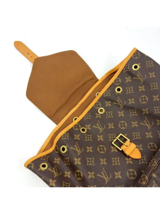 Louis Vuitton Montsouris GM Monogram Leather Brown Backpack Gold - Picture 10 of 15